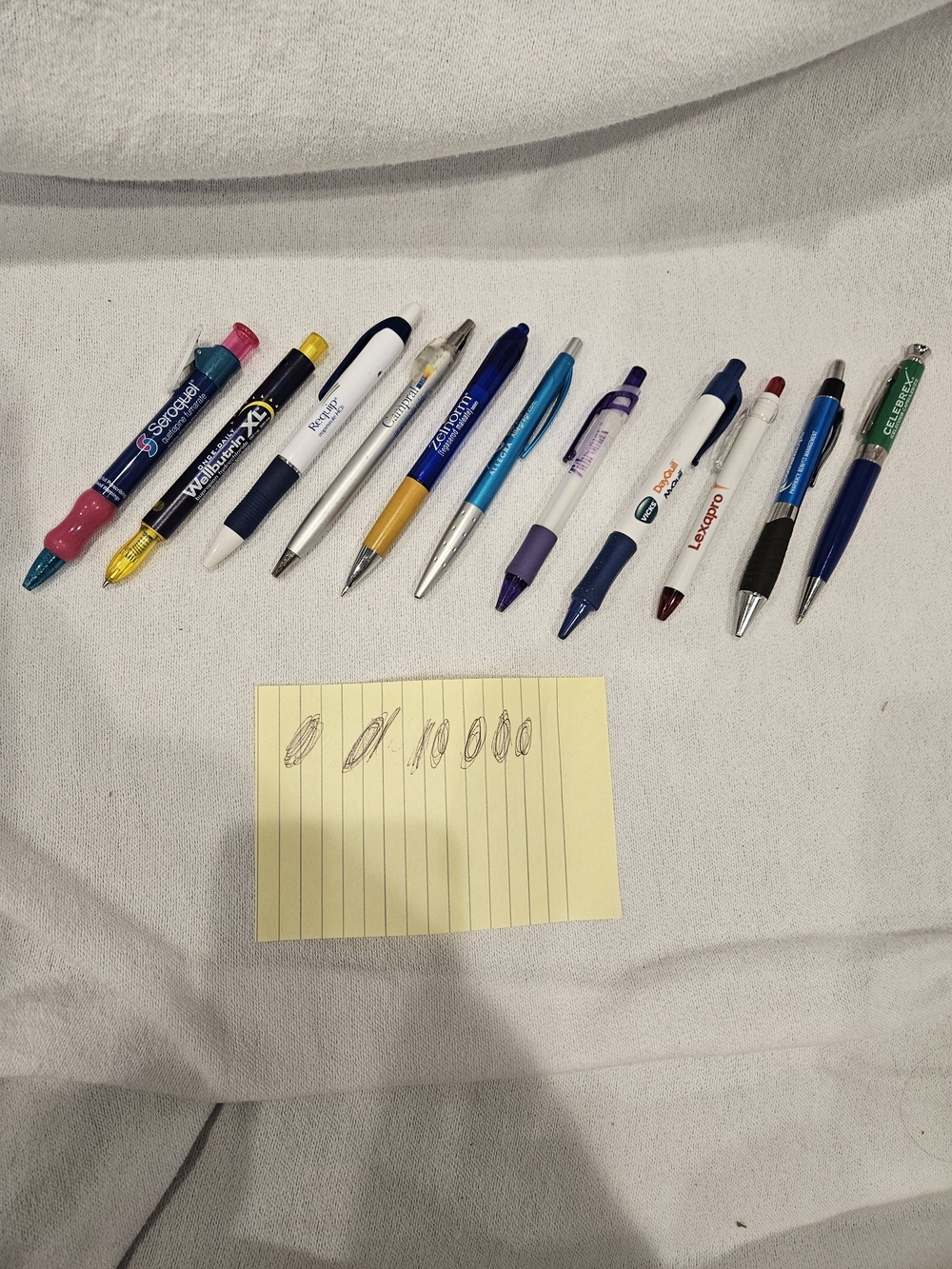 Vintage Pharmaceutical Drug Rep Pens!! Seroquel Lilly Adverts! Lot Of 11 Collect - Picture 2 of 2